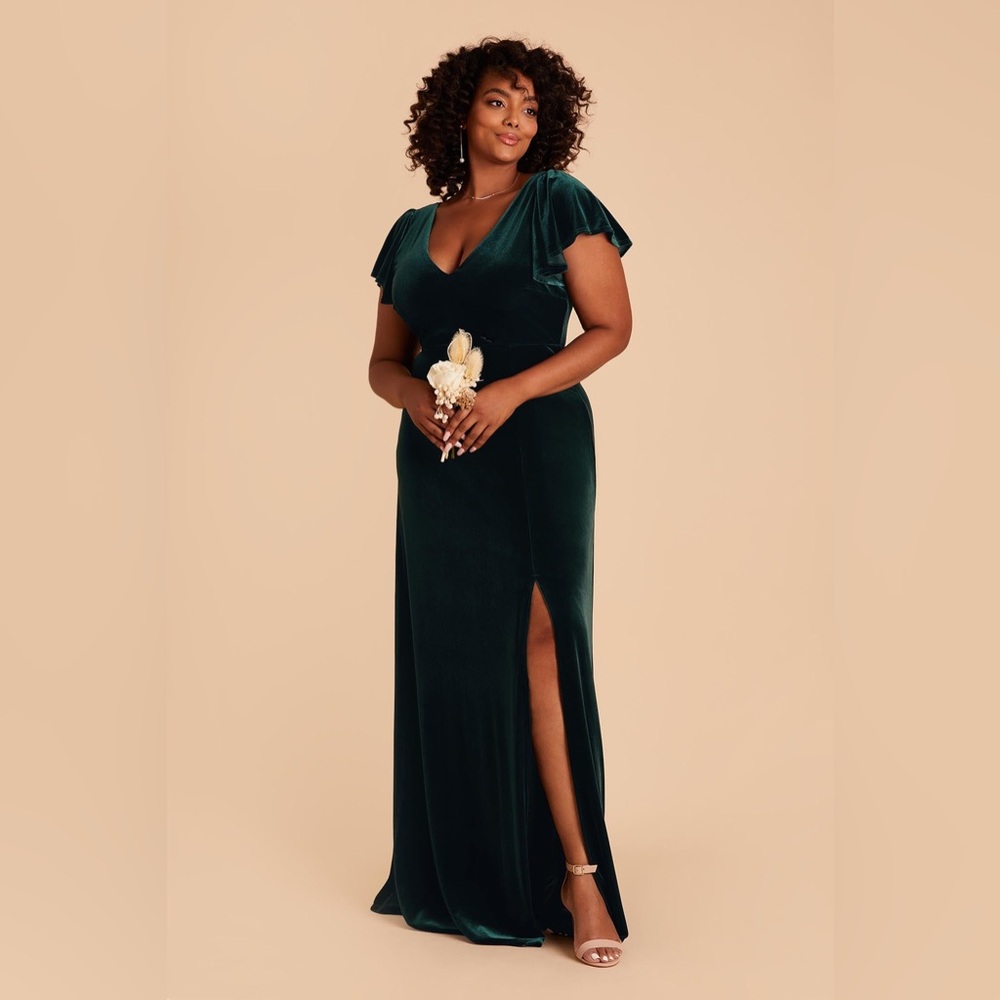 Birdy Grey Hannah Velvet Maxi Dress in Deep Green
